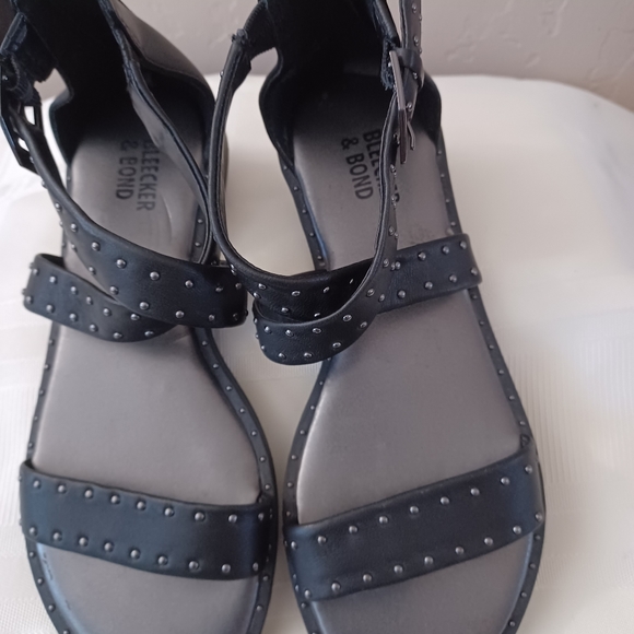 Bleeker and Bond, Black, Sm. Studs Sandals. Sz 6m. - Picture 2 of 3